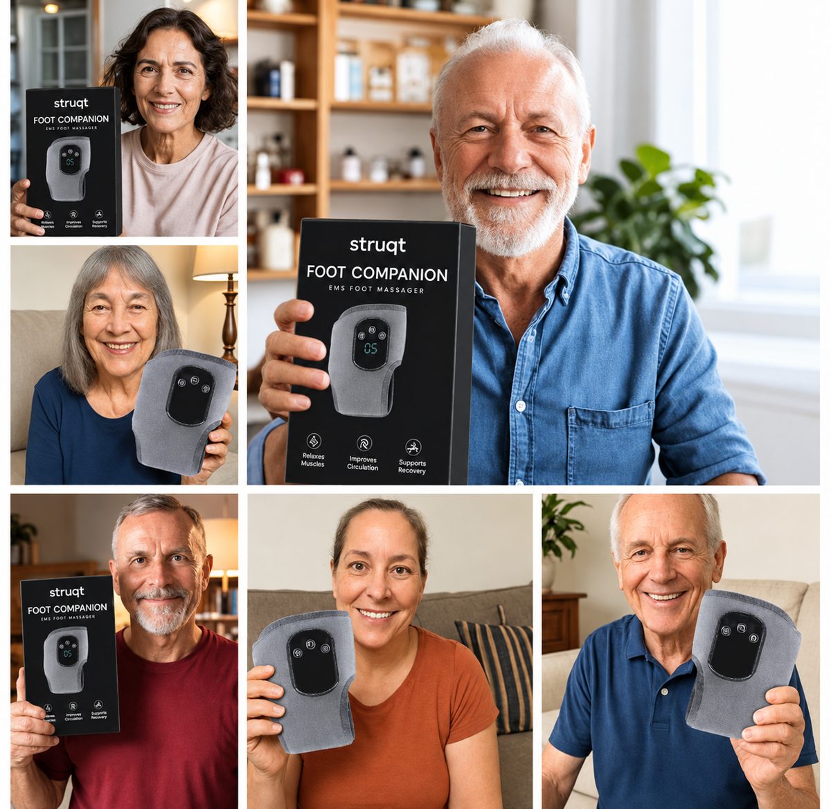 Struqt Foot Companion customers holding the product